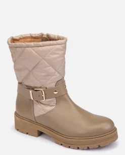 Flat Ankle Boot BERNA-003 Beige