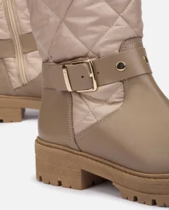 Flat Ankle Boot BERNA-003 Beige