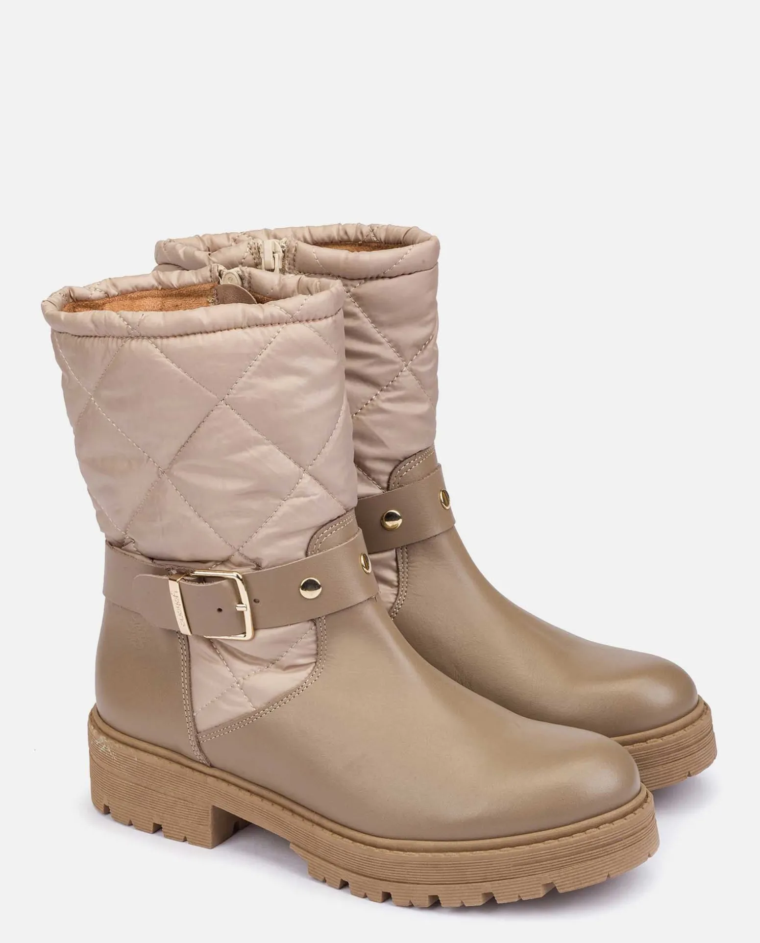 Flat Ankle Boot BERNA-003 Beige