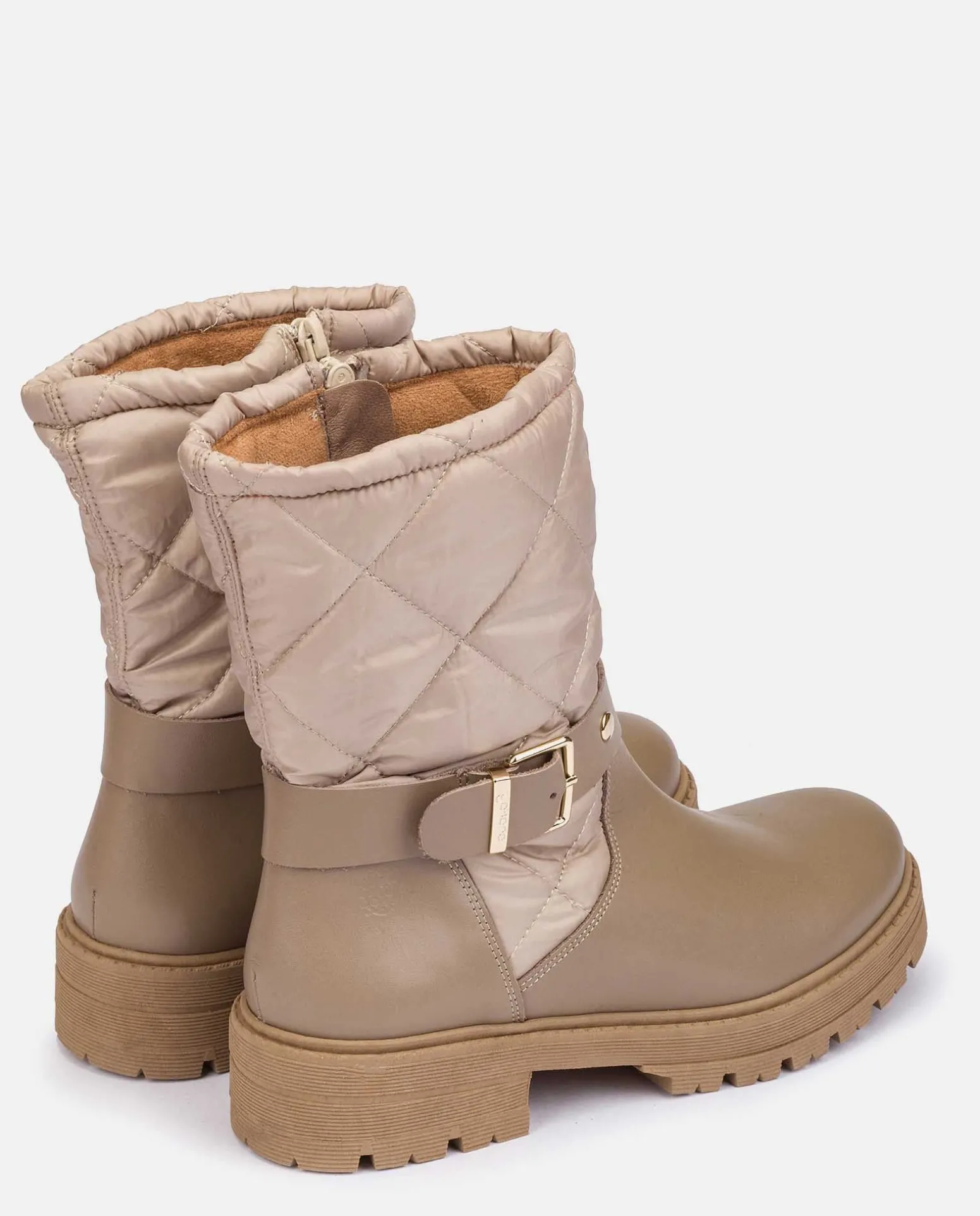 Flat Ankle Boot BERNA-003 Beige