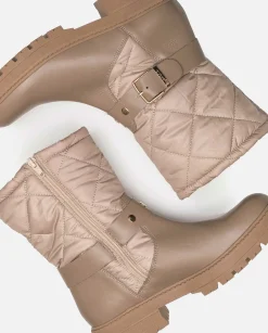 Flat Ankle Boot BERNA-003 Beige
