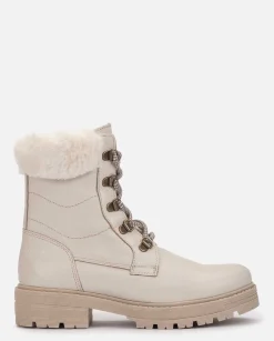 Flat Ankle Boot BERNA-001 Beige