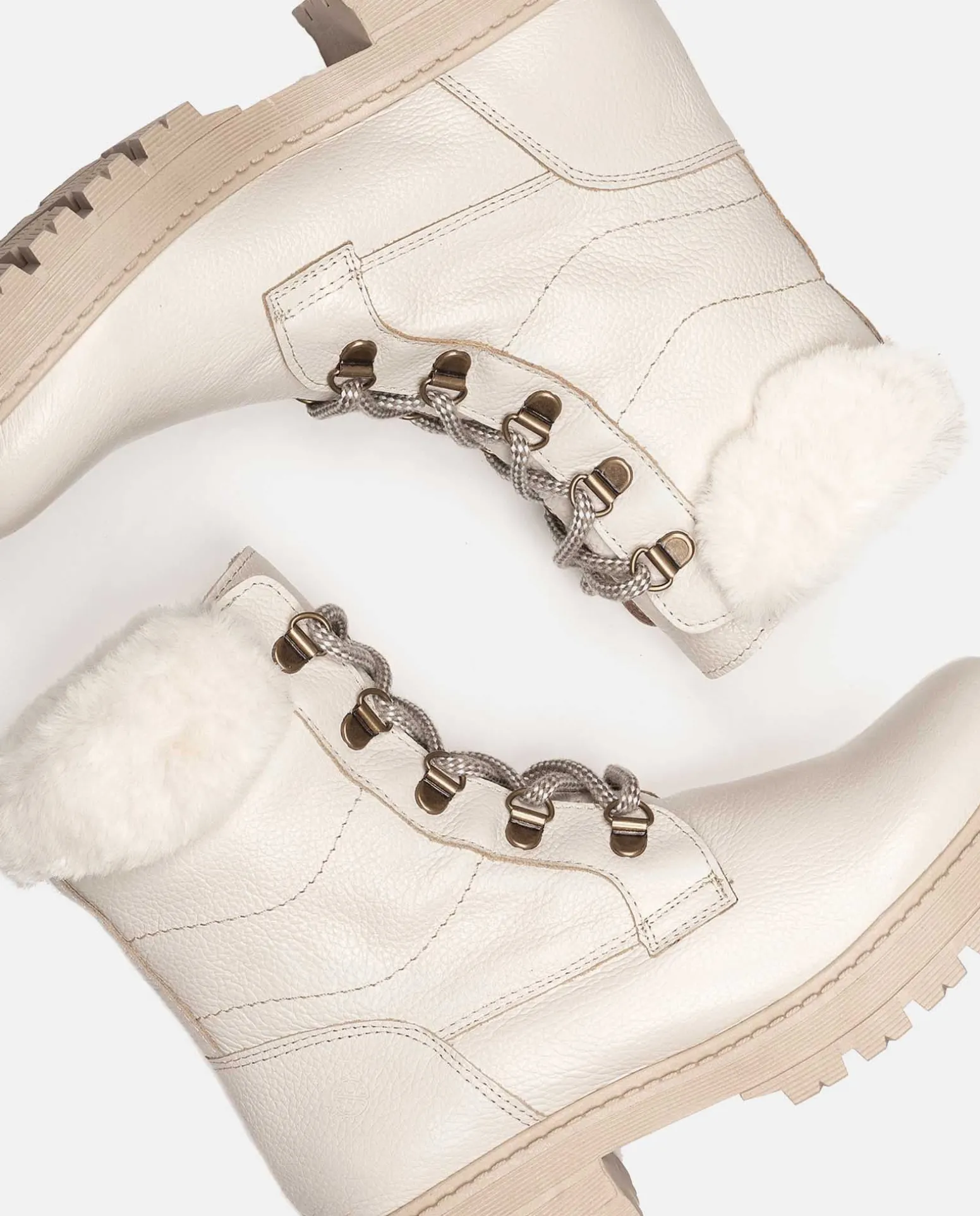 Flat Ankle Boot BERNA-001 Beige