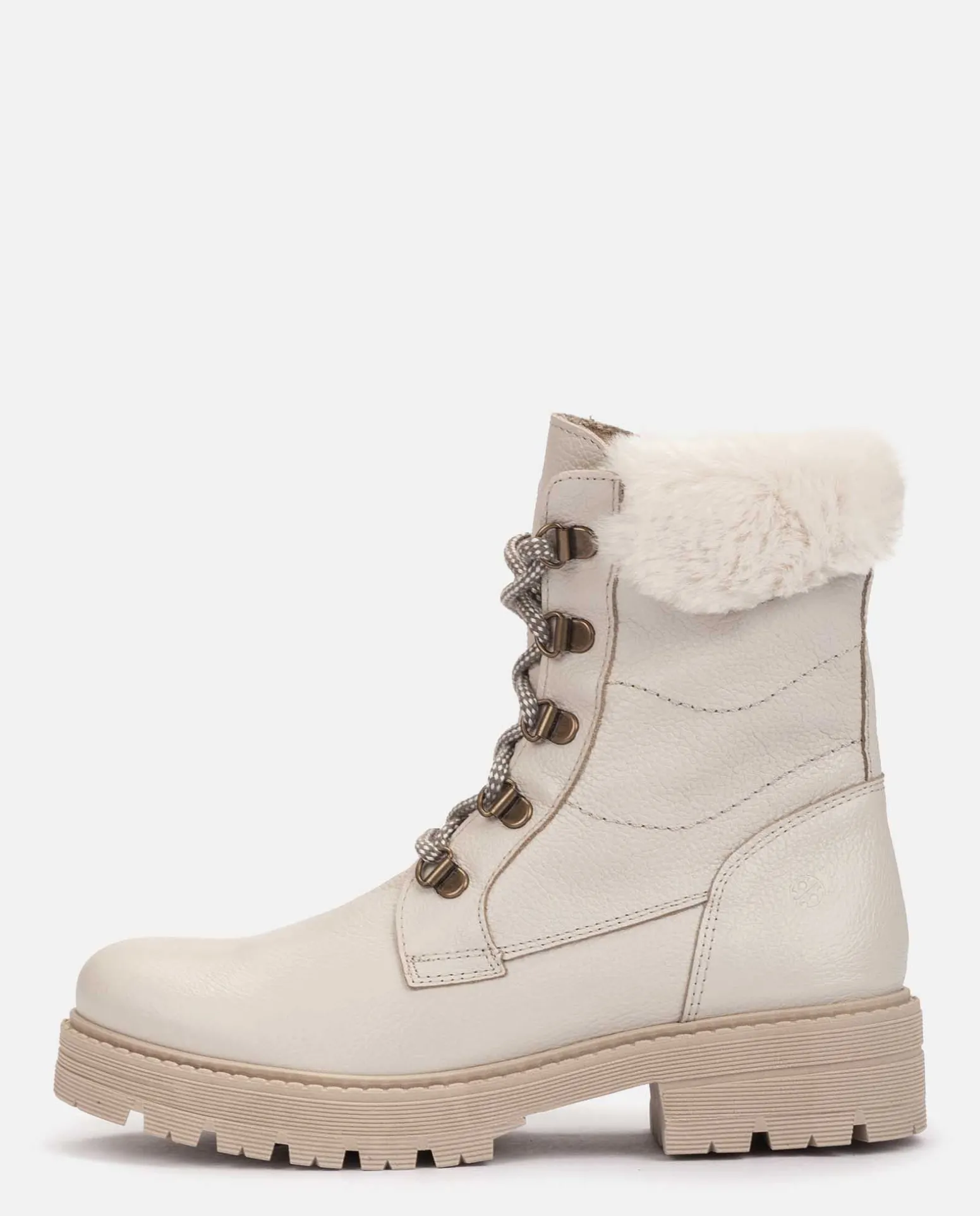 Flat Ankle Boot BERNA-001 Beige