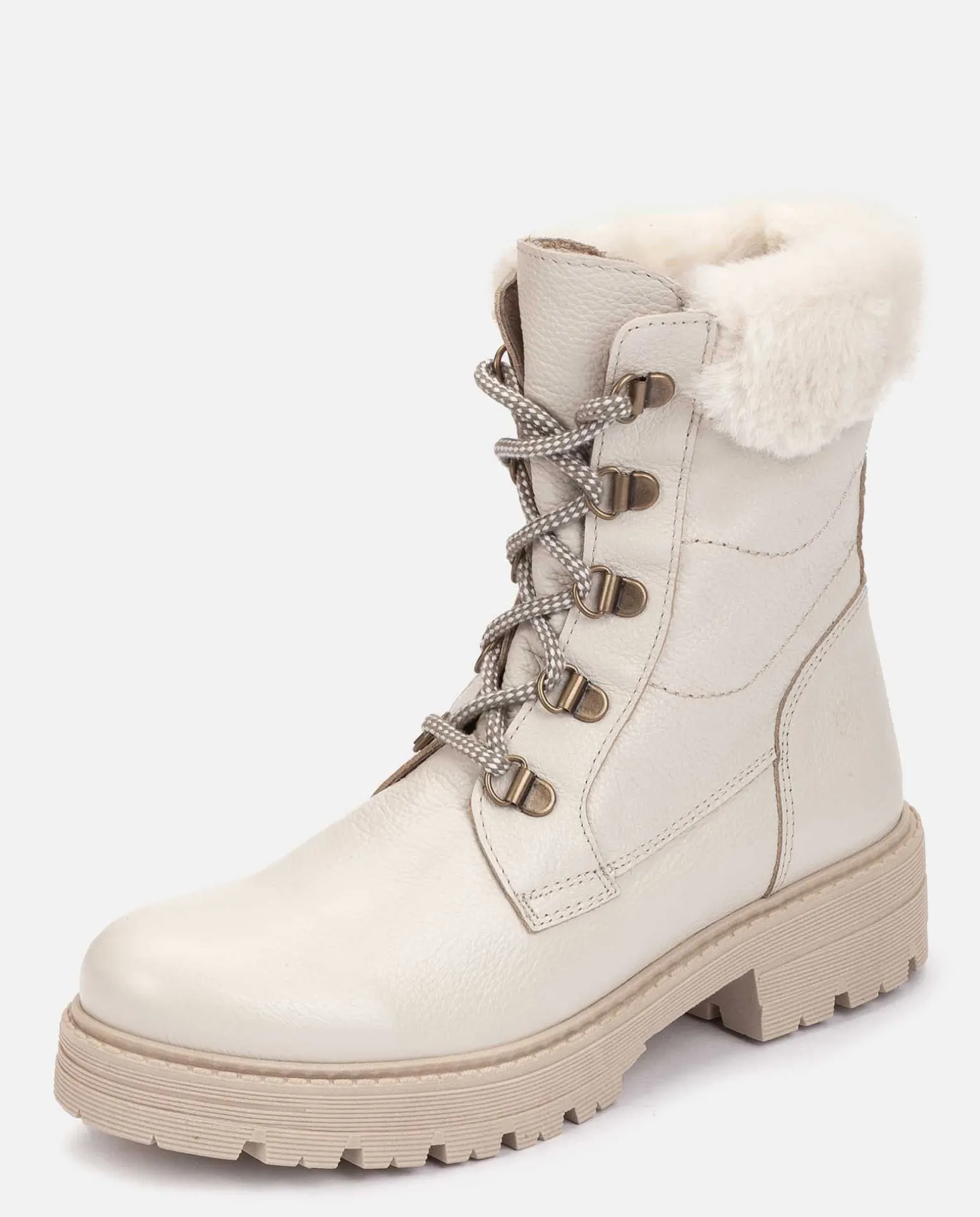 Flat Ankle Boot BERNA-001 Beige