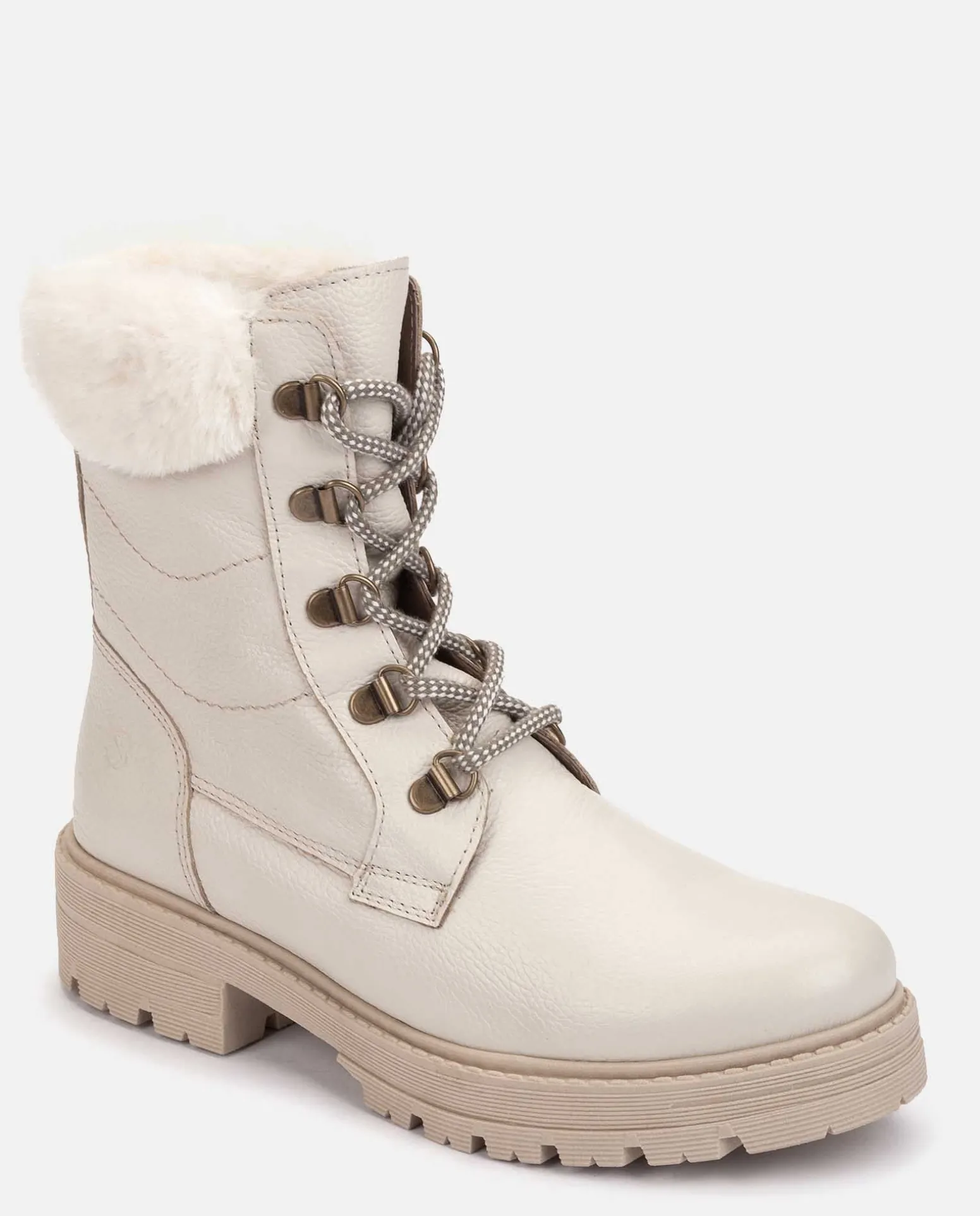Flat Ankle Boot BERNA-001 Beige