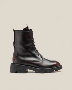 Flat Ankle Boot ELZE-003 Burgundy