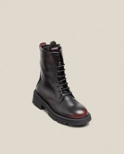 Flat Ankle Boot ELZE-003 Burgundy
