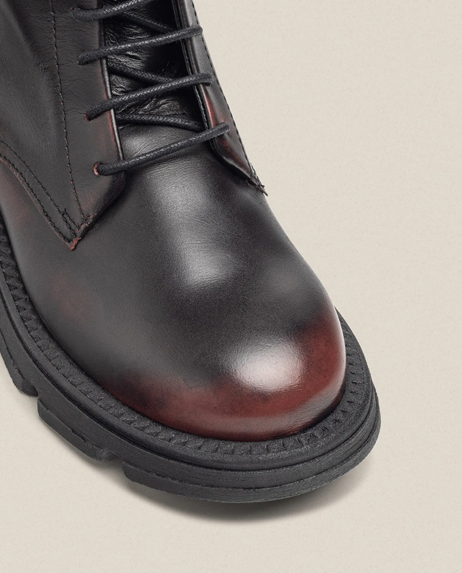Flat Ankle Boot ELZE-003 Burgundy