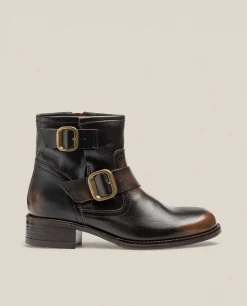 Flat Ankle Boot MONS-006 Brown