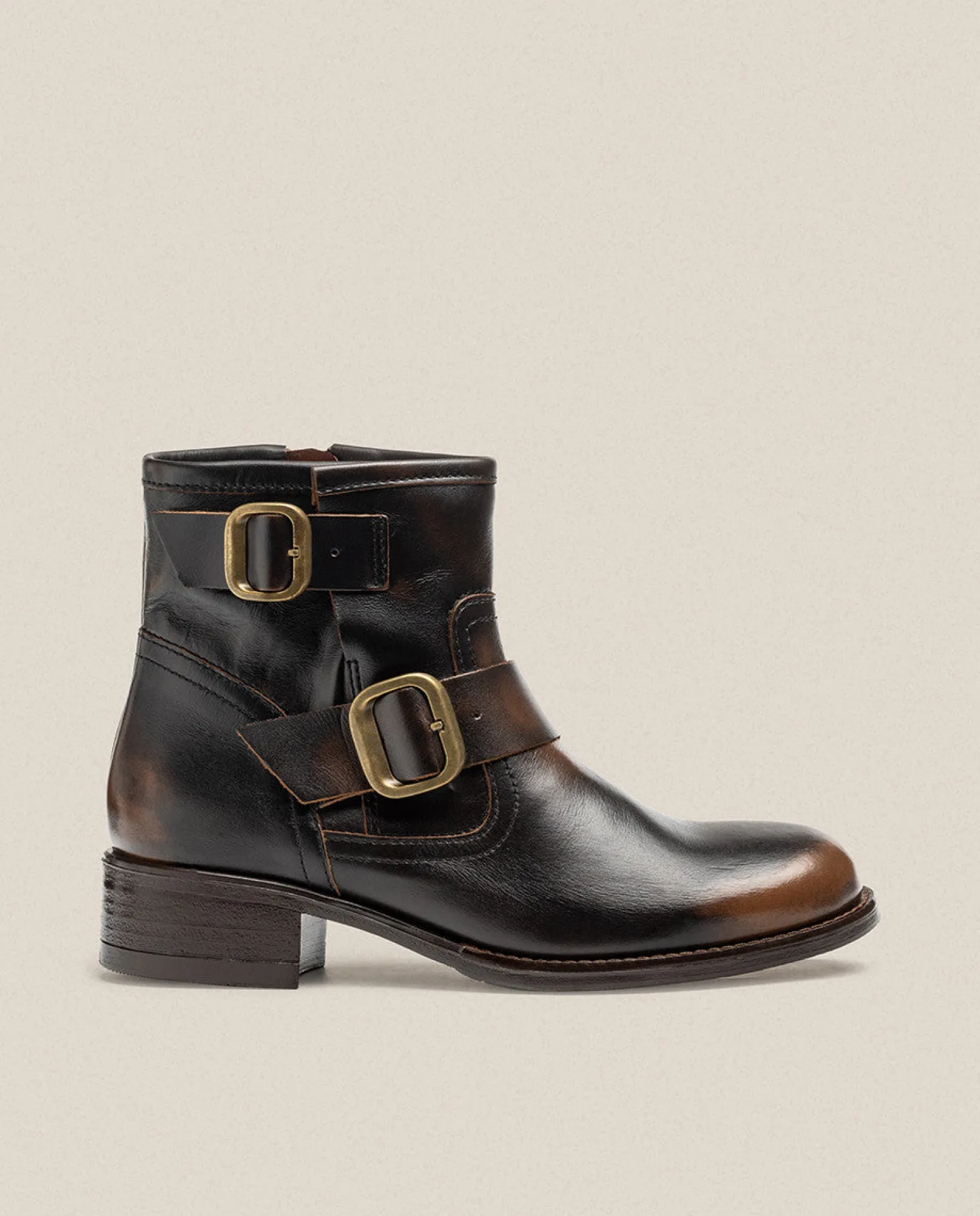 Flat Ankle Boot MONS-006 Brown