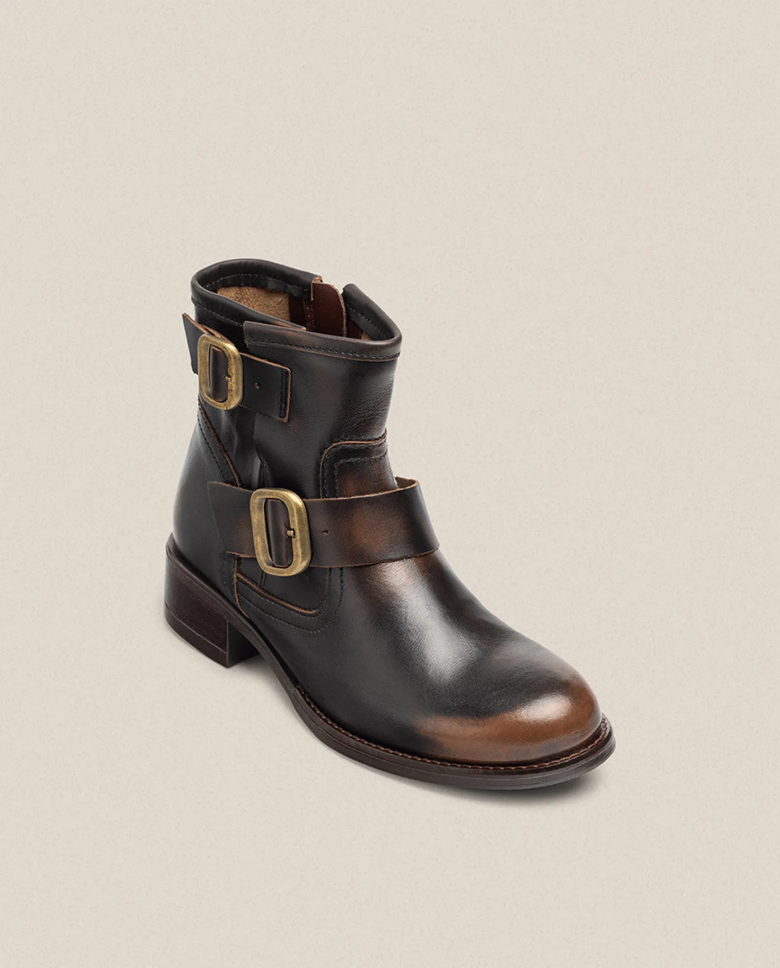 Flat Ankle Boot MONS-006 Brown