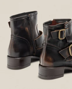 Flat Ankle Boot MONS-006 Brown