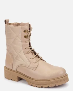 Flat Ankle Boots BERNA-007 Beige