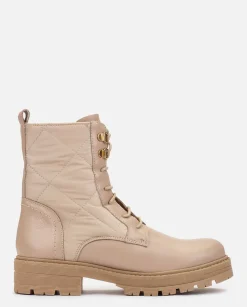 Flat Ankle Boots BERNA-007 Beige