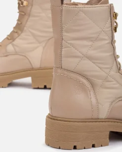 Flat Ankle Boots BERNA-007 Beige