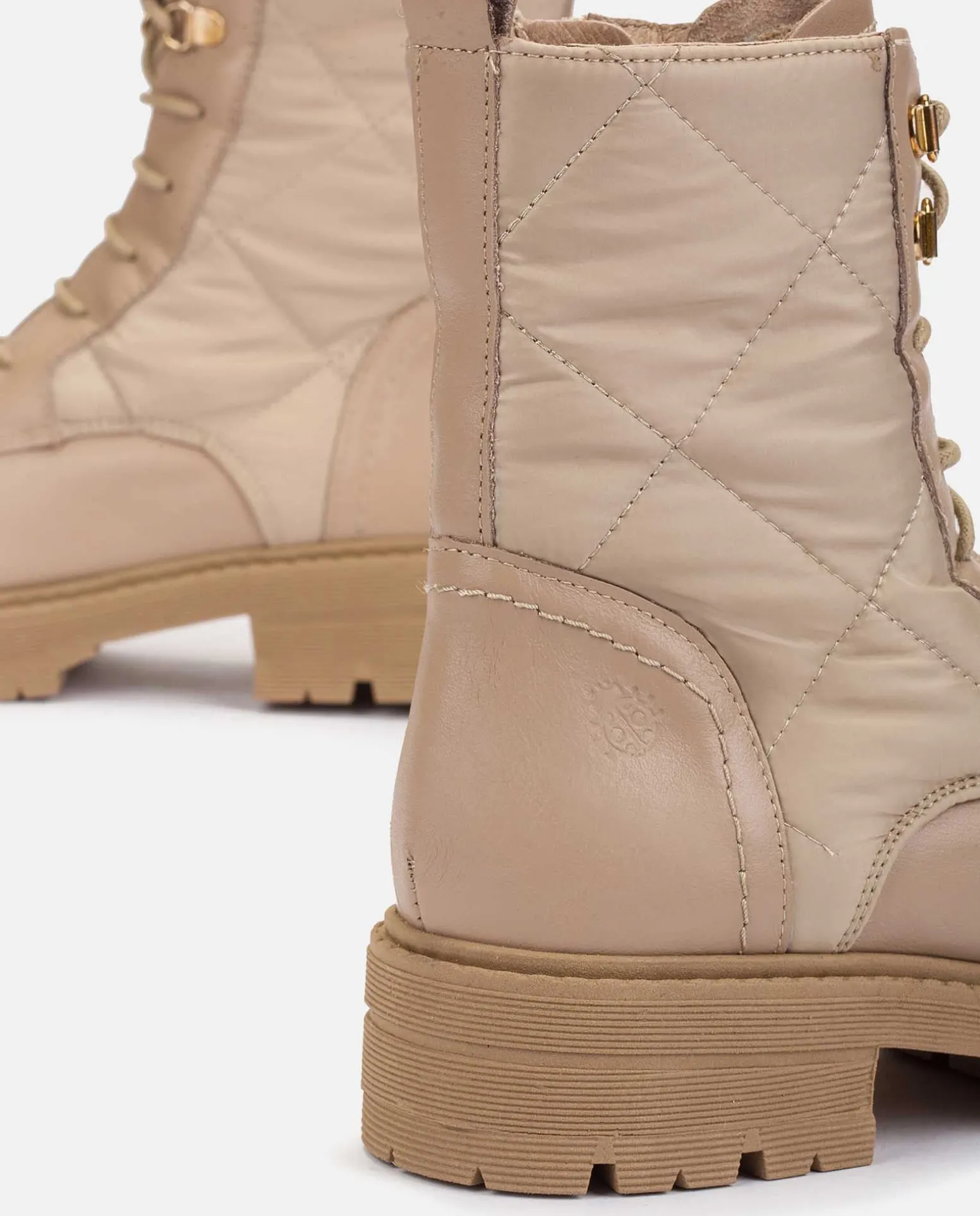 Flat Ankle Boots BERNA-007 Beige