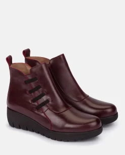 Flat Bootie ATENAS-033 Burgundy