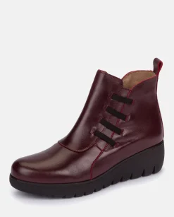 Flat Bootie ATENAS-033 Burgundy