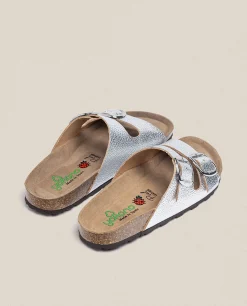 Flat Sandal GRANADA-700 Silver