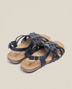 Flat Sandal IBIZA-175 Black