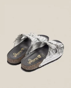 Flat Sandal Jerba 143 Silver