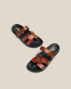 Flat Sandal MORENA-125 Brown