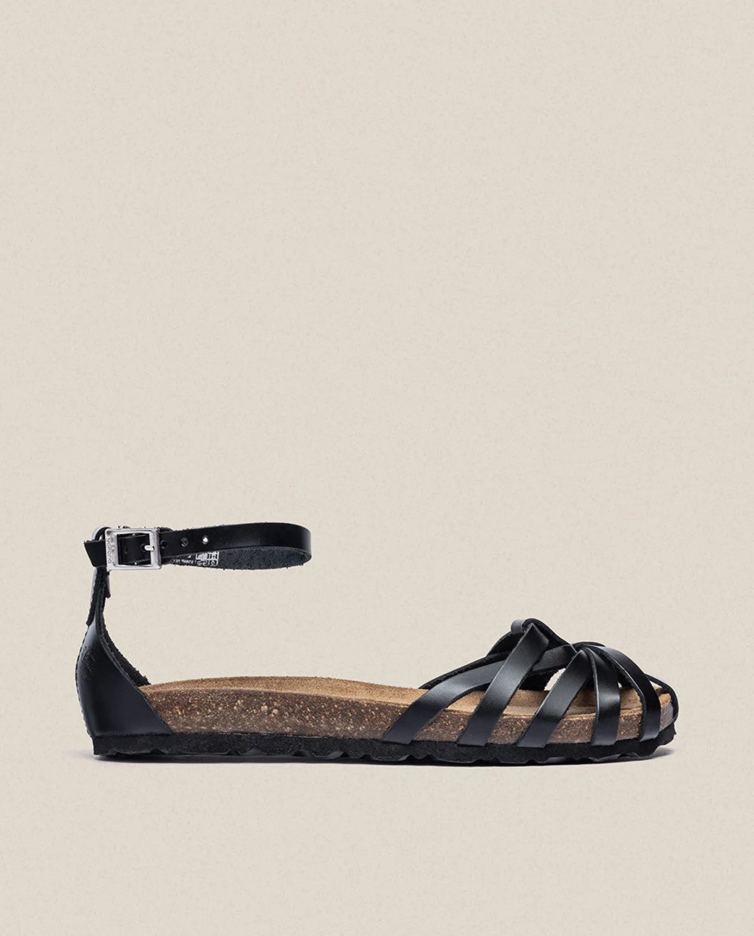 Flat Sandal VILLA-011 Black
