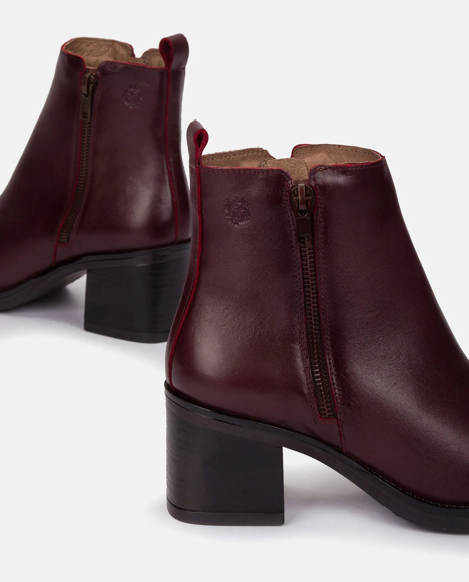 Heeled Ankle Boot LANDAS-002 Burgundy