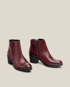 Heeled Ankle Boot LILLE-016 Burgundy