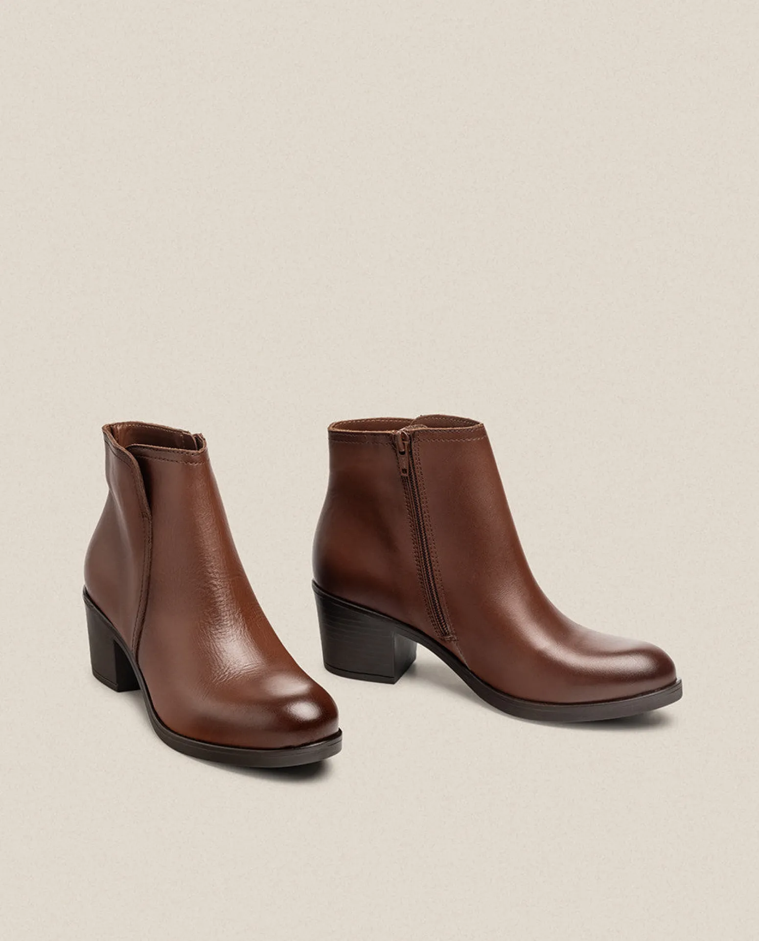 Heeled Ankle Boot LILLE-016 Brown