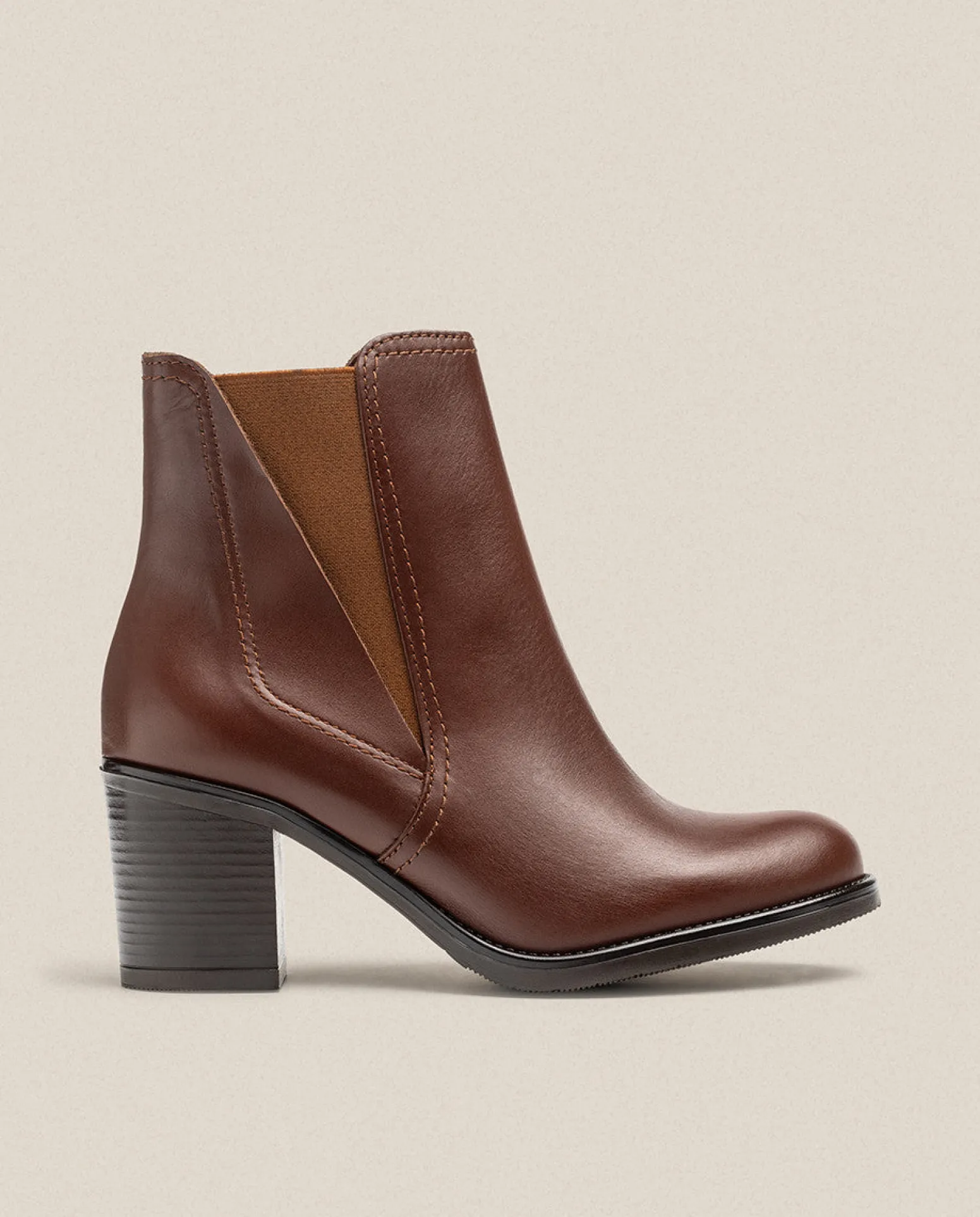 Heeled Ankle Boot ORNE-002 Brown