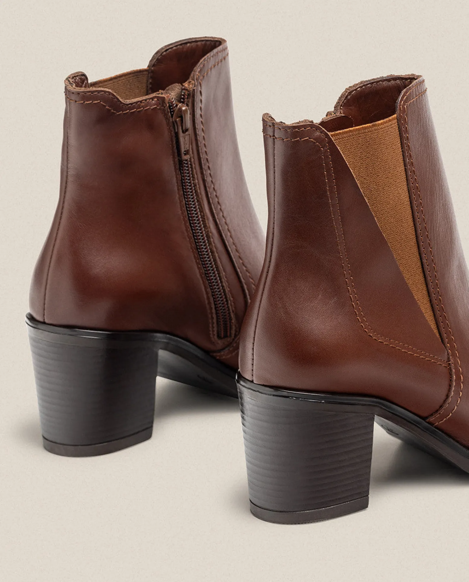 Heeled Ankle Boot ORNE-002 Brown