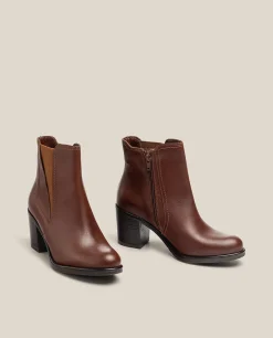 Heeled Ankle Boot ORNE-002 Brown