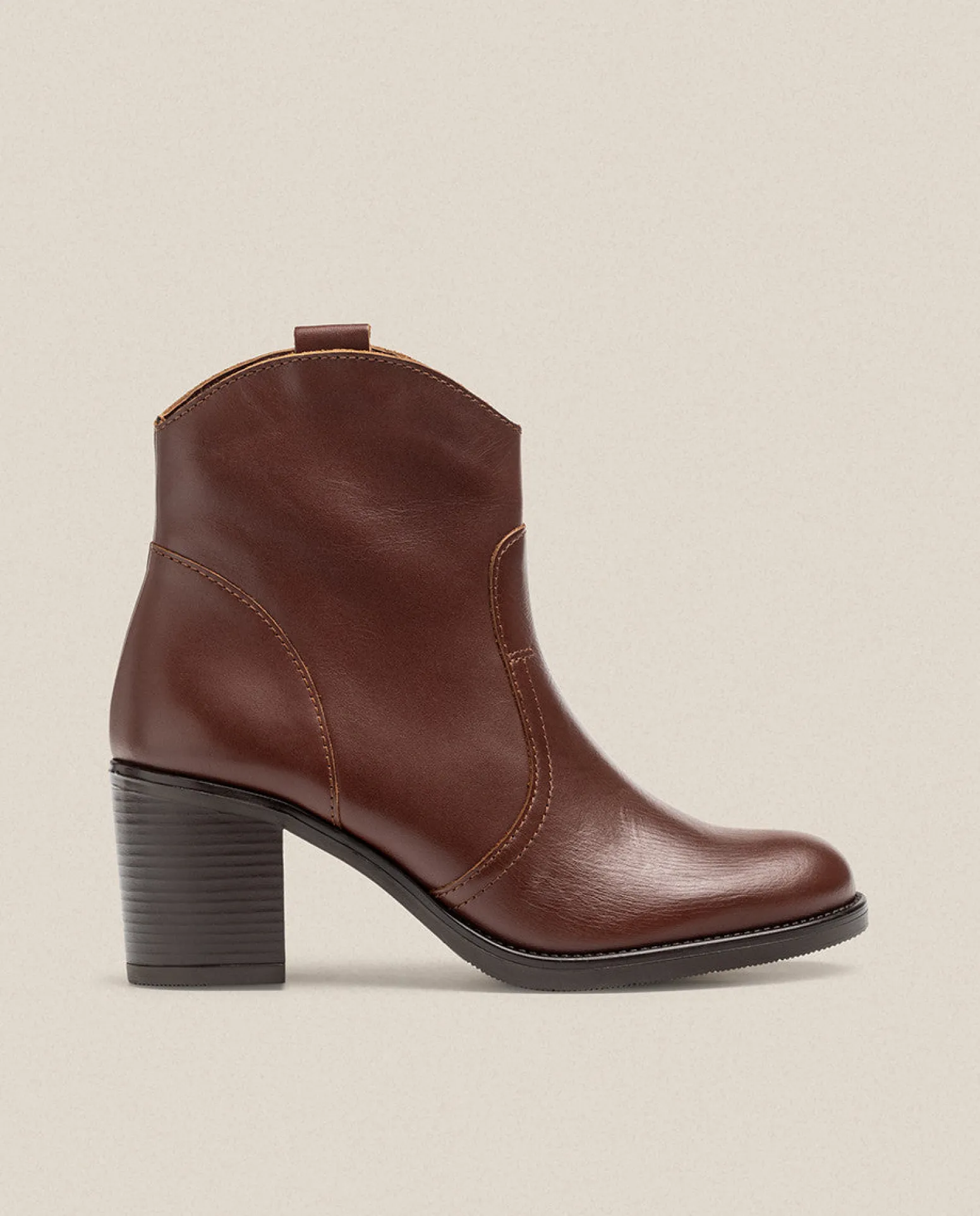 Heeled Ankle Boot ORNE-003 Brown