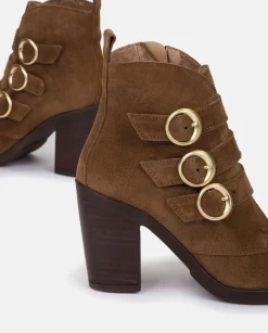 Heeled Ankle Boot TOURS-005 Brown