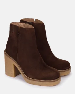 Heeled Ankle Boots GELA-001 Brown