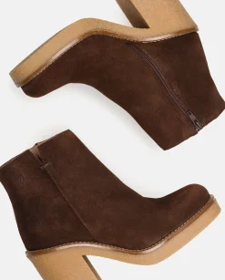 Heeled Ankle Boots GELA-001 Brown