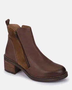 Heeled Ankle Boots MESINA-002 Brown