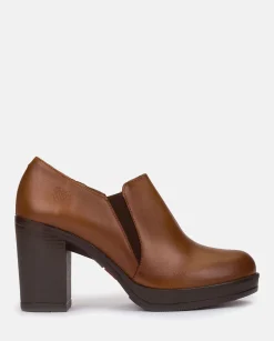 Heeled Ankle Boots PILSEN-005 Brown