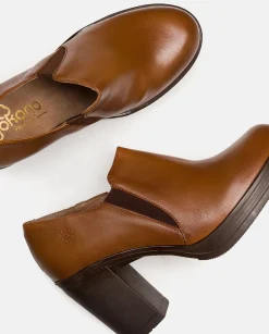 Heeled Ankle Boots PILSEN-005 Brown