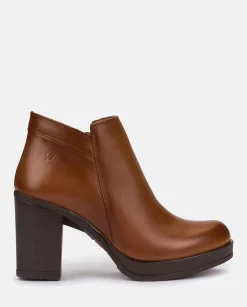 Heeled Ankle Boots PILSEN-004 Brown