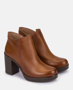 Heeled Ankle Boots PILSEN-004 Brown