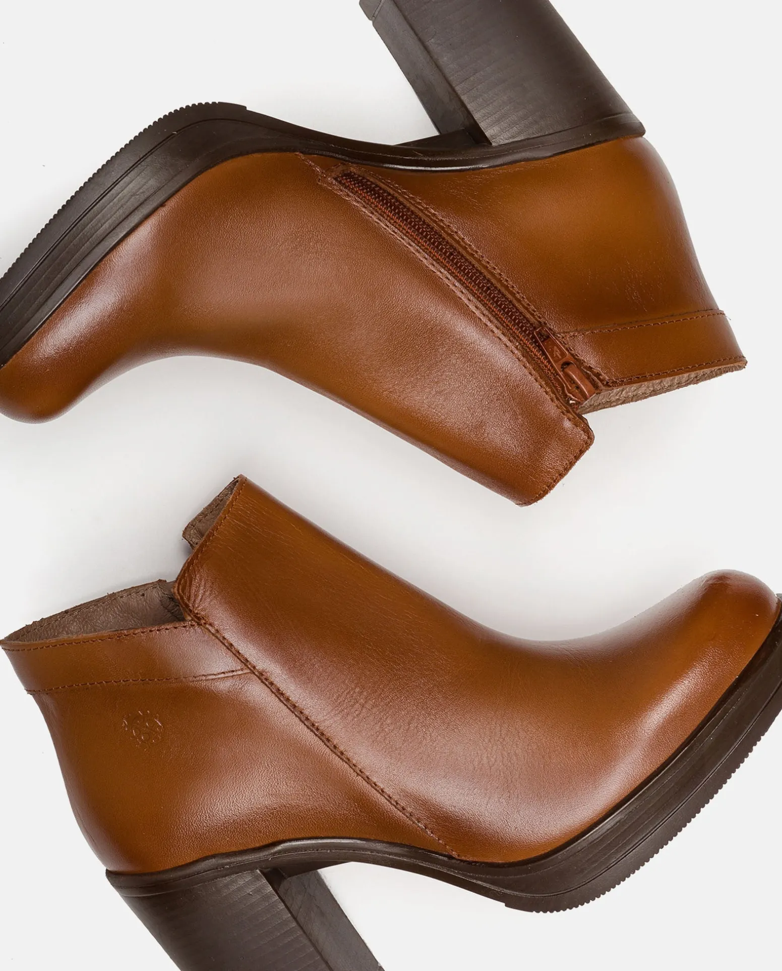 Heeled Ankle Boots PILSEN-004 Brown