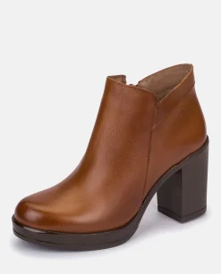 Heeled Ankle Boots PILSEN-004 Brown