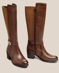 Heeled Boot LILLE-015 Brown