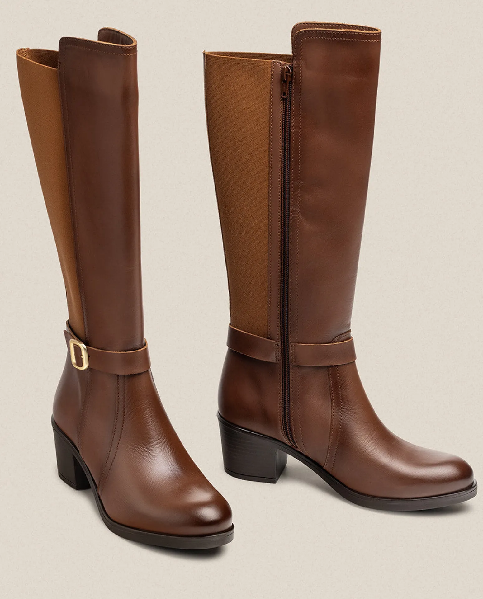 Heeled Boot LILLE-015 Brown