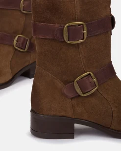 Heeled Booty MONS-003 Brown