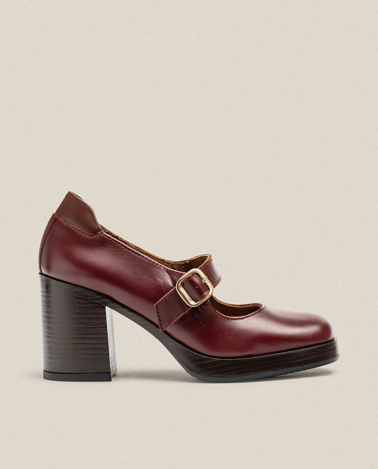 Heeled Shoe KOLIN-010 Burgundy