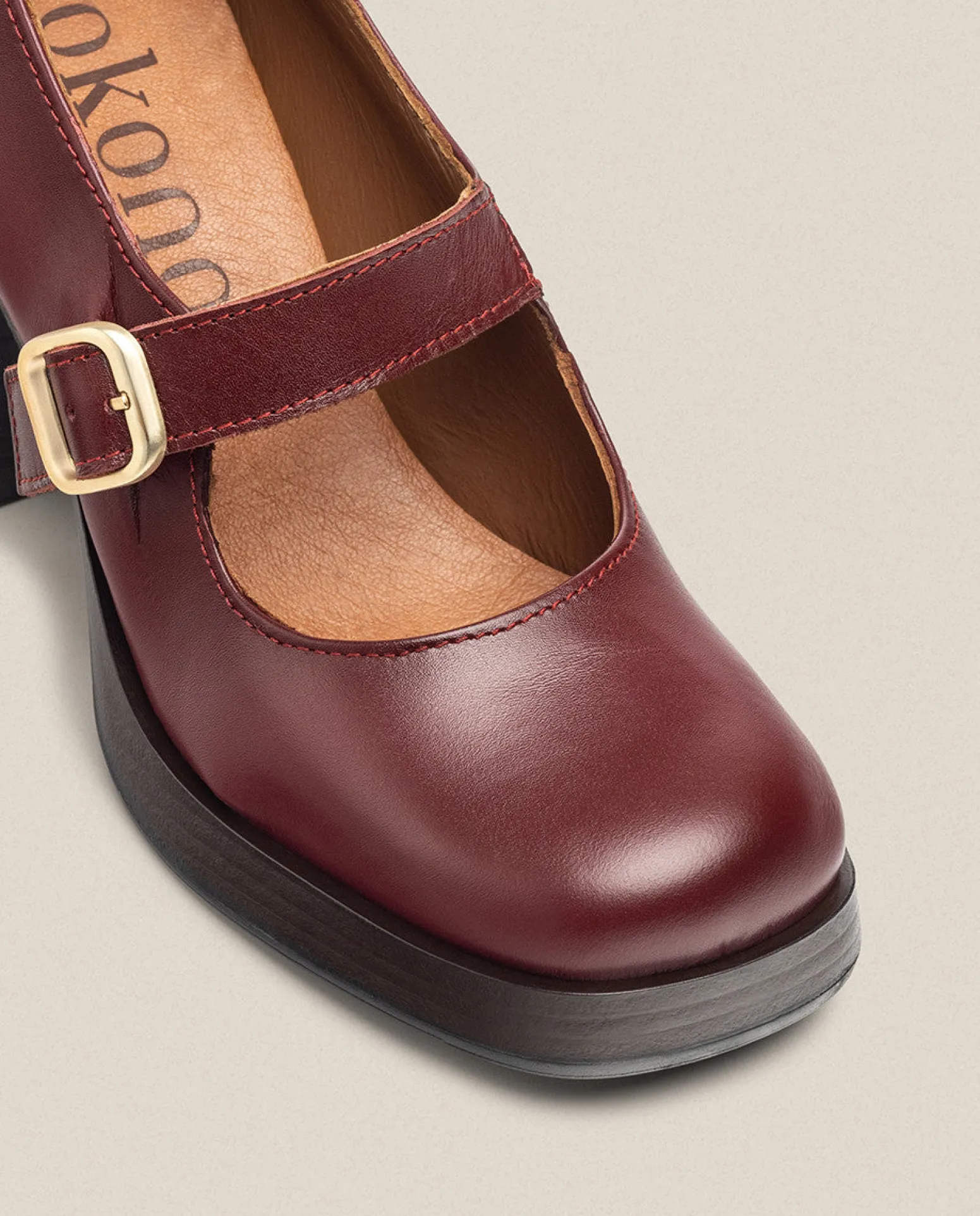 Heeled Shoe KOLIN-010 Burgundy